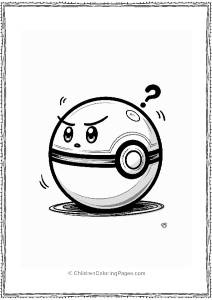 Confused Pokeball Design Free PDF Printable