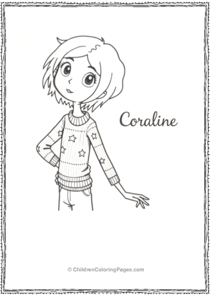 Coraline Wearing A Sweater Free PDF Printable