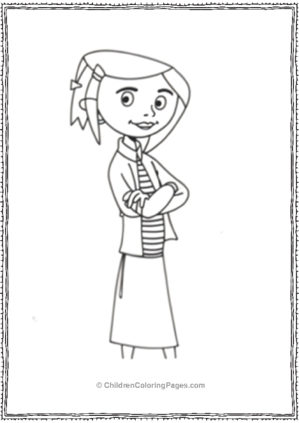 Coraline With Her Arms Fold Free PDF Printable