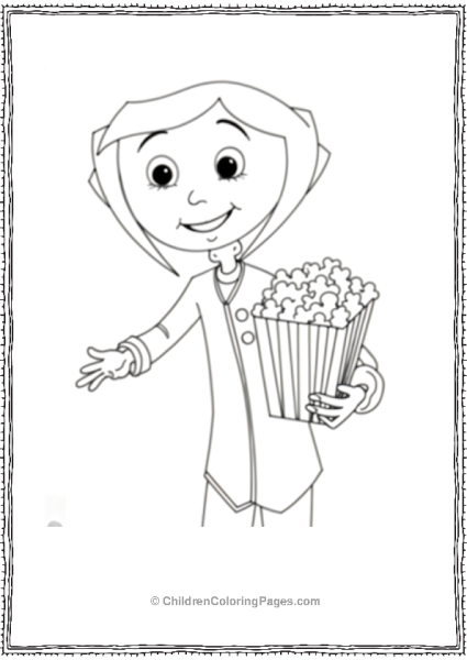 Coraline With Popcorns Free PDF Printable