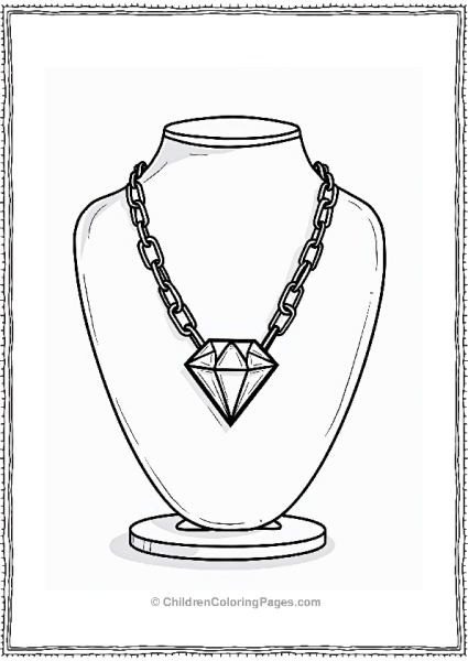 Crystal Diamond Necklace Design Free PDF Printable
