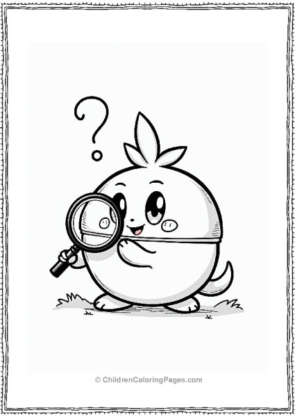 Curious Pokeball With Magnifying Glass Free PDF Printable