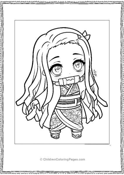 Cute Anime Nezuko Free PDF Printable