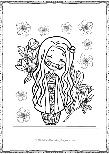 Cute Nezuko Free PDF Printable
