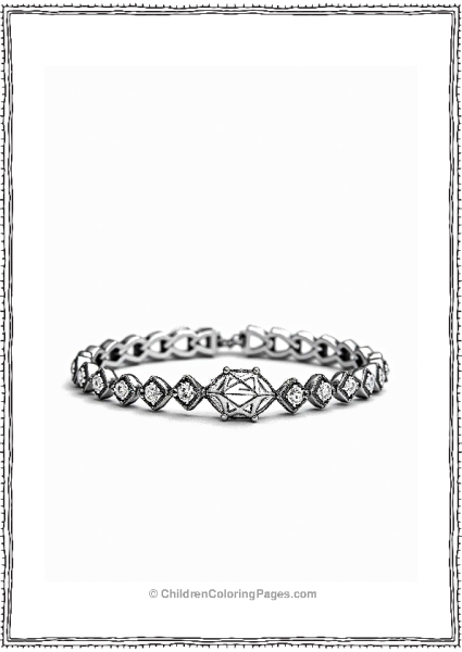 Delicate Diamond Bracelet Design Free PDF Printable