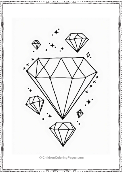 Diamond Abstract Design For Kids Free PDF Printable