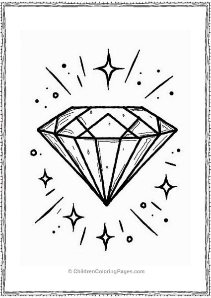Diamond Abstract Design With Geometric Shapes Free PDF Printable