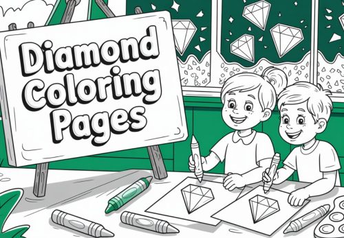 Diamond Coloring Pages – Free PDF Printabes 💎✨🌍🔥🎨🌈
