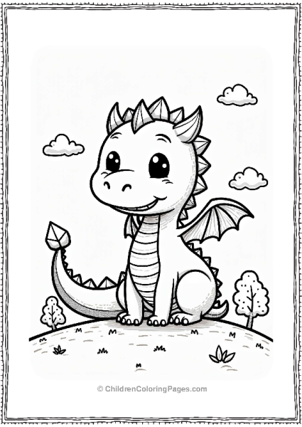 Diamond Dragon On A Hill Free PDF Printable