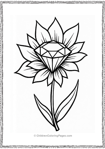 Diamond In A Flower Free PDF Printable