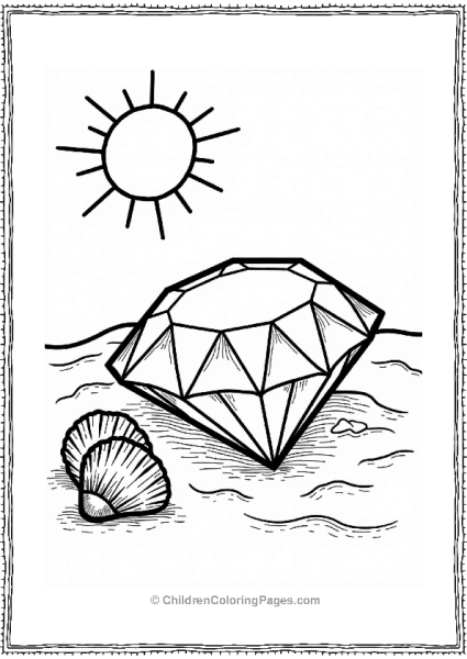 Diamond On A Sandy Beach Free PDF Printable