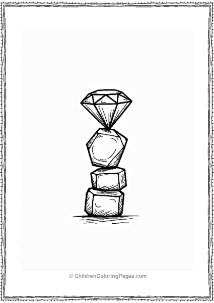 Diamond On Geometric Shapes Free PDF Printable