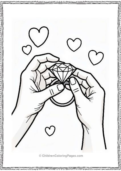 Diamond Ring Creation With Hearts Free PDF Printable