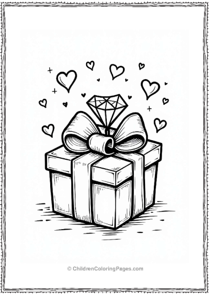 Diamond Ring In A Gift Box Free PDF Printable