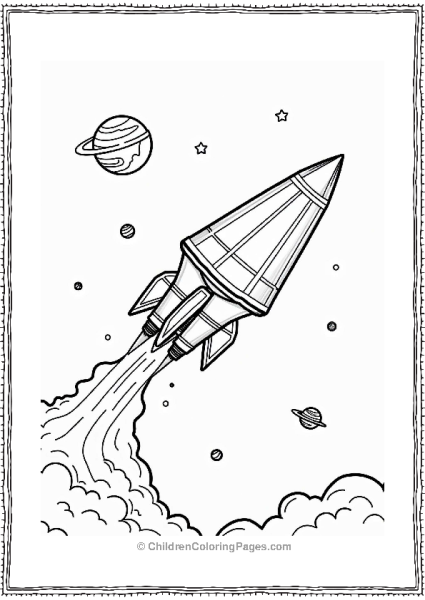 Diamond Spaceship In Space Free PDF Printable