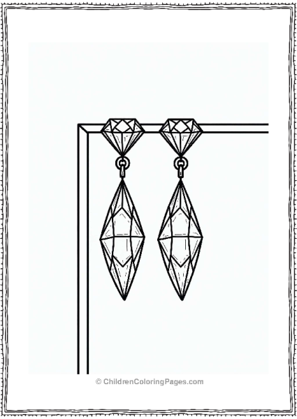 Diamond Studded Earrings Design Free PDF Printable