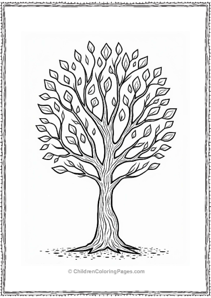 Diamond Tree With Whimsical Leaves Free PDF Printable
