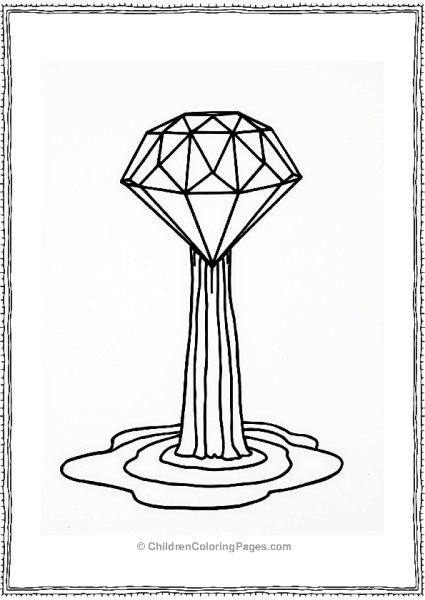 Diamond Waterfall Illustration Free PDF Printable