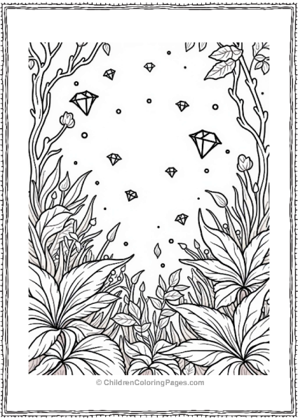 Diamonds In A Whimsical Garden Free PDF Printable