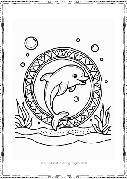 Dolphin Jumping Through A Ring Of Diamonds Free PDF Printable