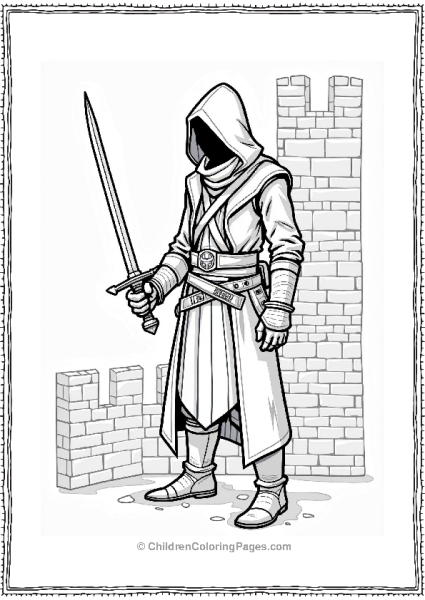 Dungeons And Dragons Assassins Shadow Coloring Page Free PDF Printable