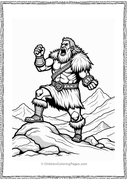 Dungeons And Dragons Barbarian Battle Cry Illustration Free PDF Printable