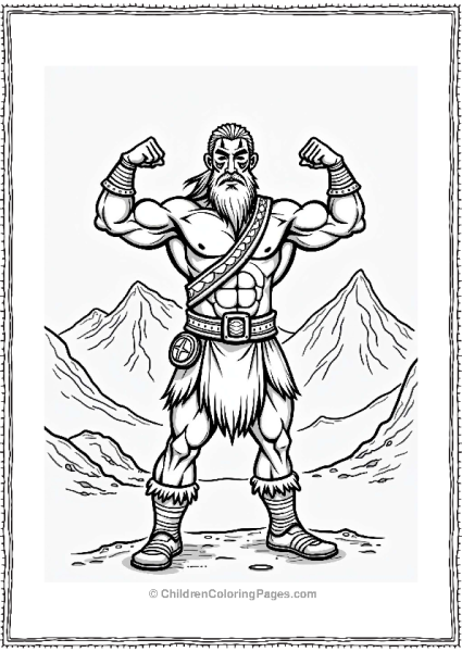 Dungeons And Dragons Barbarian Character With Warpaint Free PDF Printable