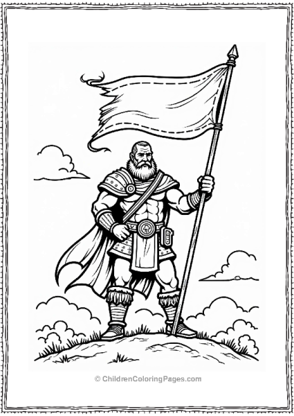 Dungeons And Dragons Barbarian With Battle Standard Free PDF Printable