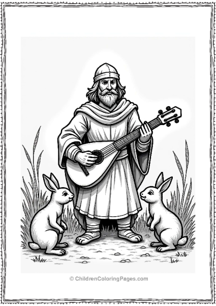 Dungeons And Dragons Bard With Woodland Creatures Free PDF Printable