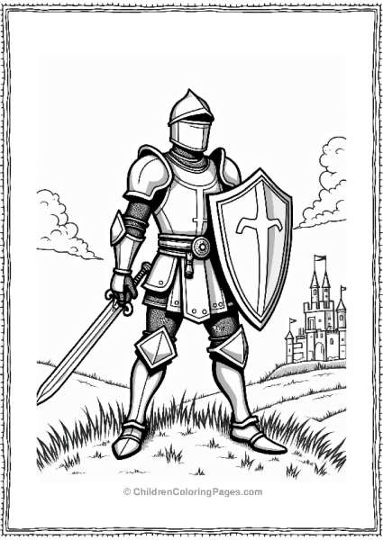 Dungeons And Dragons Brave Knight On Grassy Hill Free PDF Printable