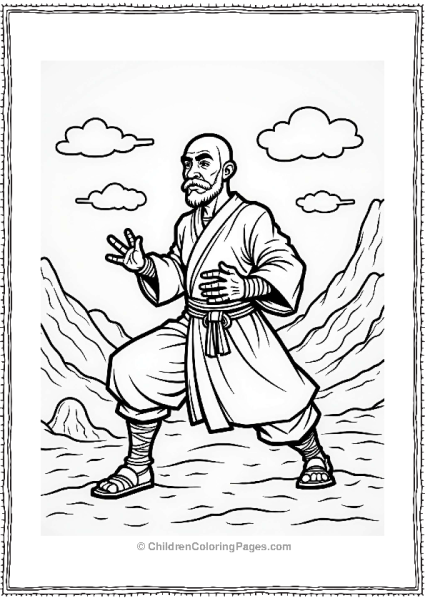Dungeons And Dragons Brave Monk In A Peaceful Setting Free PDF Printable