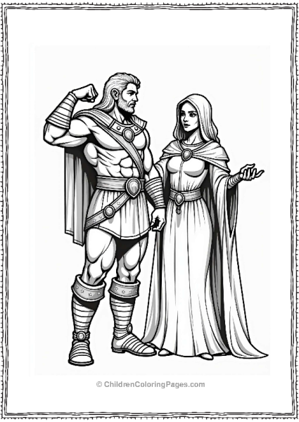 Dungeons And Dragons Characters Barbarian And Sorceress Free PDF Printable