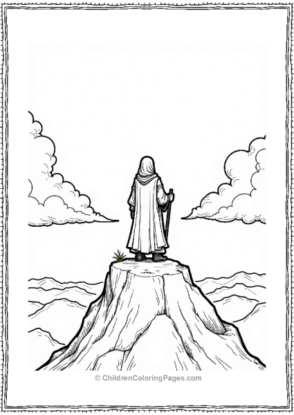 Dungeons And Dragons Cleric On A Mountain Top Free PDF Printable