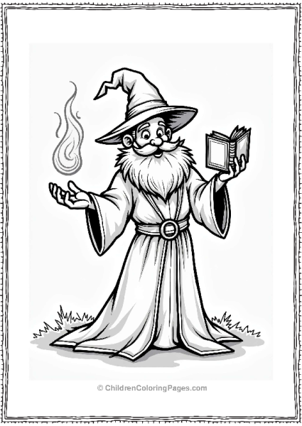 Dungeons And Dragons Clever Wizard Casting A Spell Free PDF Printable