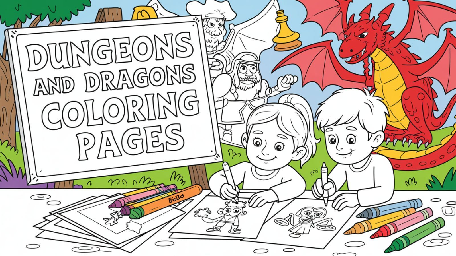 Dungeons And Dragons Coloring Pages – Free PDF Printables 🎲🐉🏰🧙
