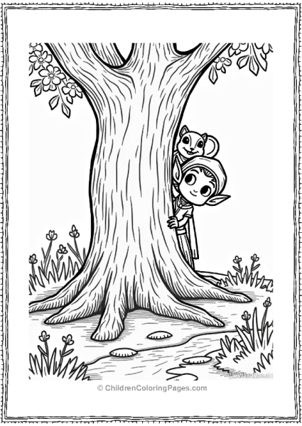 Dungeons And Dragons Curious Elf With Squirrel In A Forest Free PDF Printable