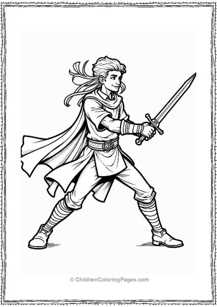 Dungeons And Dragons Daring Duelist Character Outline Free PDF Printable