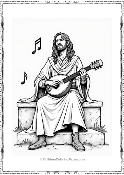 Dungeons And Dragons Despondent Bard Playing A Lute Free PDF Printable