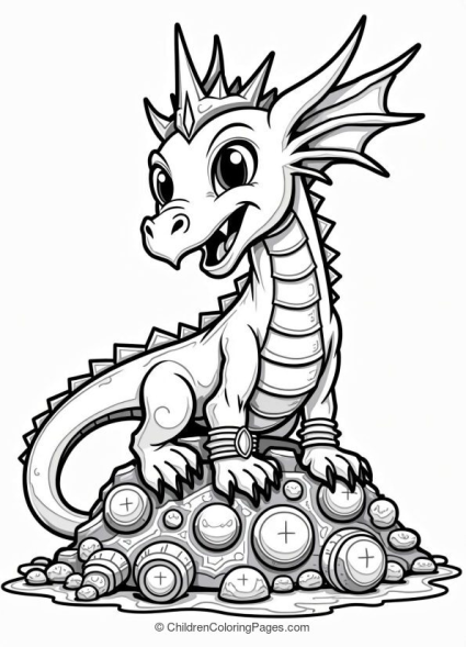 Dungeons And Dragons Dragon With Magical Artifacts A4 Free PDF Printable