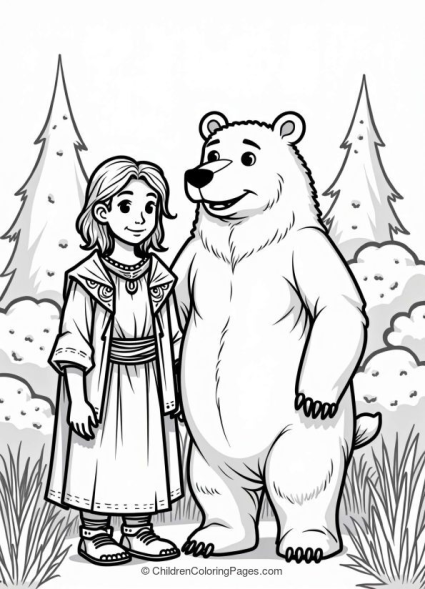 Dungeons And Dragons Druid And Bear Characters A4 Free PDF Printable