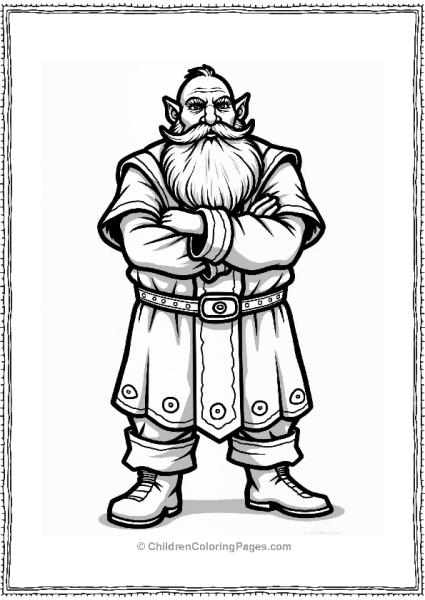 Dungeons And Dragons Dwarf Character In Traditional Outfit Free PDF Printable
