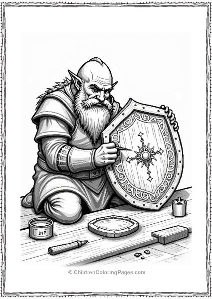Dungeons And Dragons Dwarf Crafting A Shield Free PDF Printable