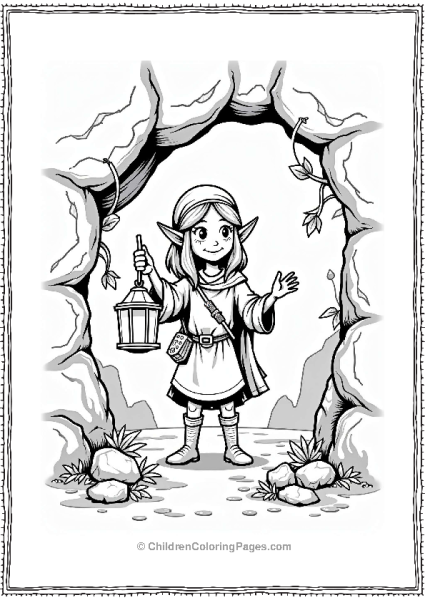 Dungeons And Dragons Elf Adventurer In A Cave Free PDF Printable