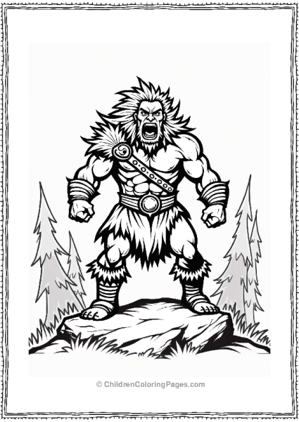 Dungeons And Dragons Fierce Barbarian Roaring Triumphantly Free PDF Printable