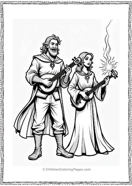 Dungeons And Dragons Game Characters Bard And Sorceress Free PDF Printable