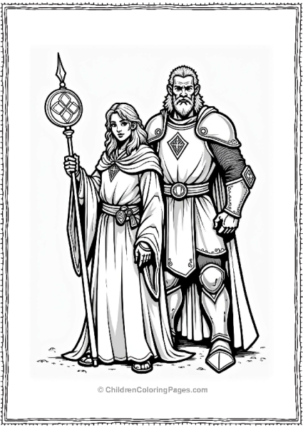 Dungeons And Dragons Game Characters Cleric And Paladin Free PDF Printable