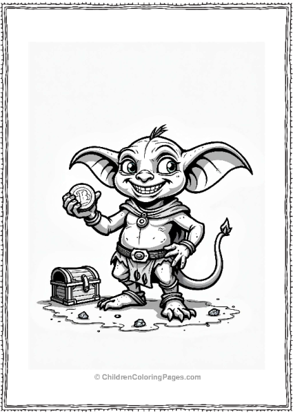 Dungeons And Dragons Goblin With Stolen Treasure Free PDF Printable