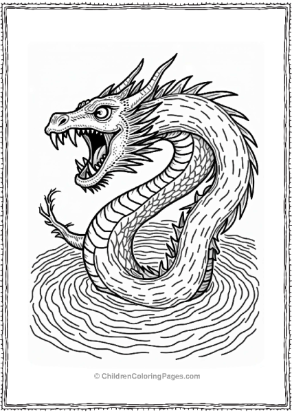 Dungeons And Dragons Hydra Game Character Coloring Page Free PDF Printable
