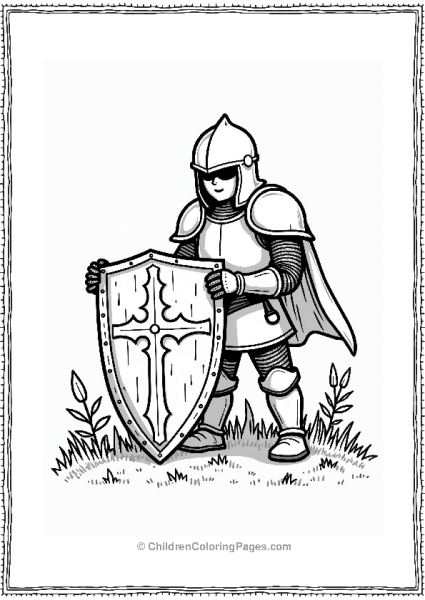 Dungeons And Dragons Knight With Ancient Shield Free PDF Printable