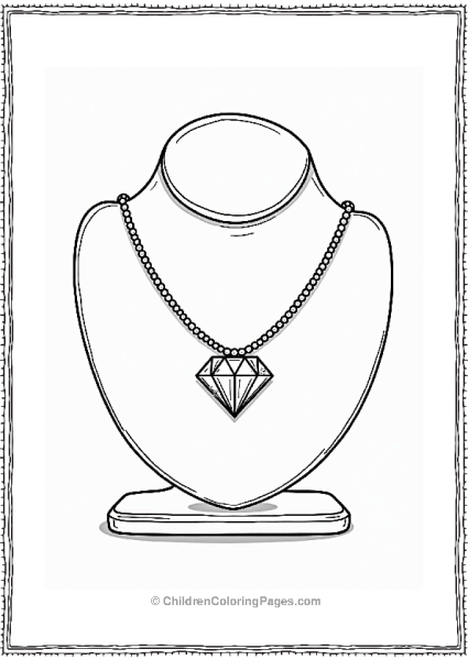 Elegant Diamond Necklace Display Free PDF Printable